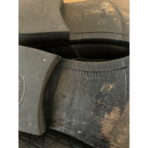 Hugo Boss Mens Black Leather Round Toe Lace Up Oxford Dress Shoes Size 9…     - Picture 6 of 6